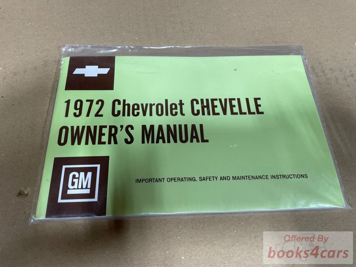 view cover of 1972 Chevelle Owners Manual by Chevrolet