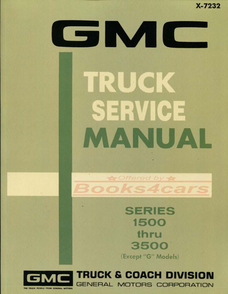 view cover of 1972 1500-3500 Pickup Shop Service Repair Manual by GMC Truck
