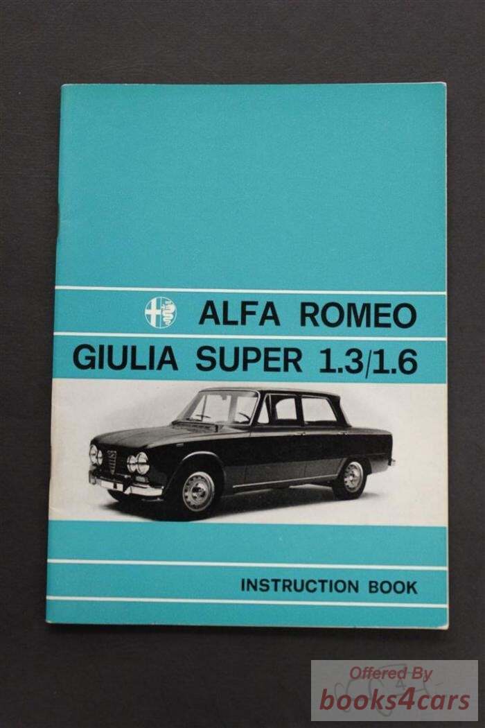 view cover of Giulia Super 1.3 1.6 owners manual by Alfa Romeo sedan