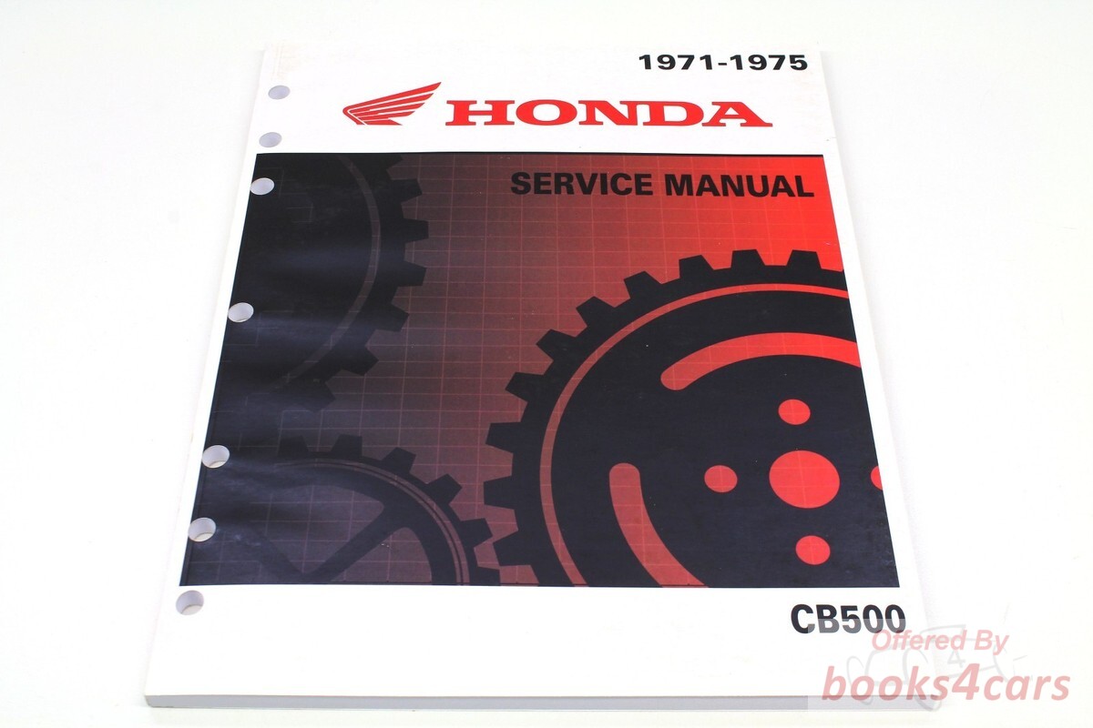 view cover of 1972 Honda CB500 Four Shop Service Repair Manual - 120 pages