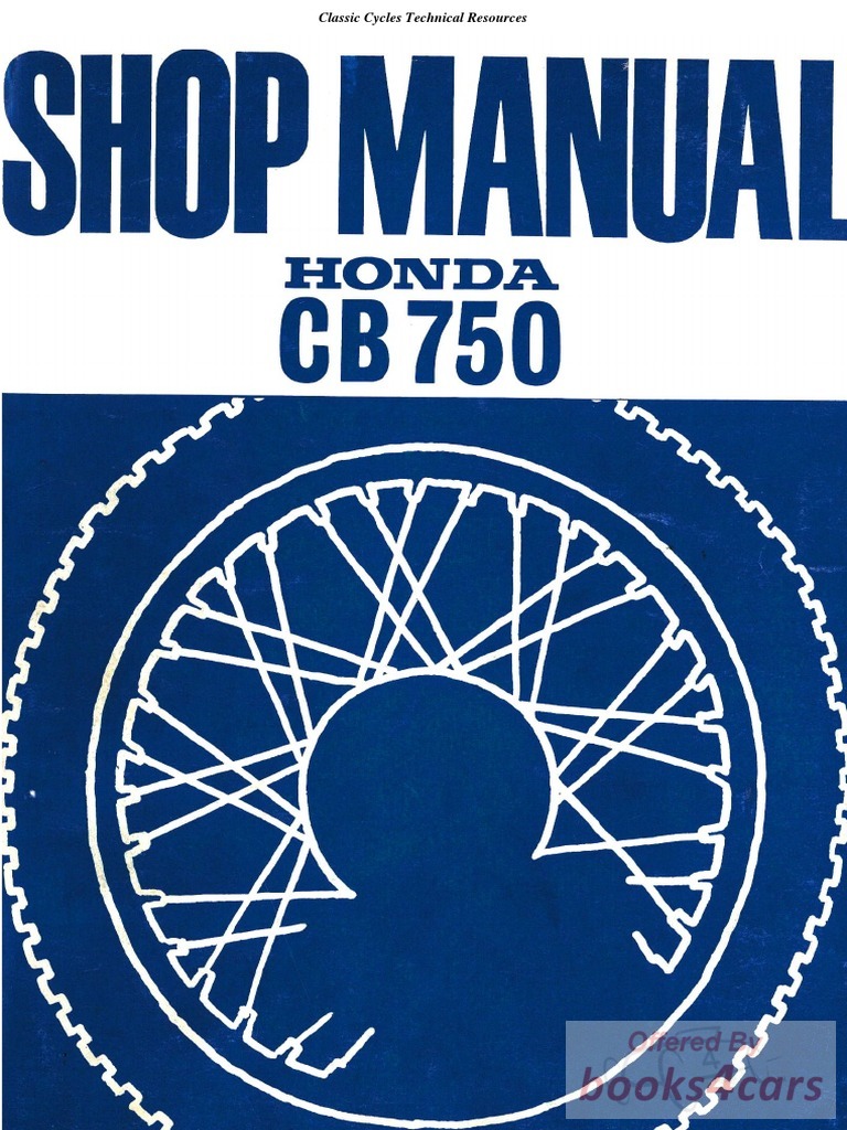 view cover of 1972 Honda CB750 Shop Service Repair Manual - 248 pages