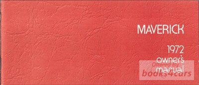 view cover of 1972 Maverick Owners Manual by Ford