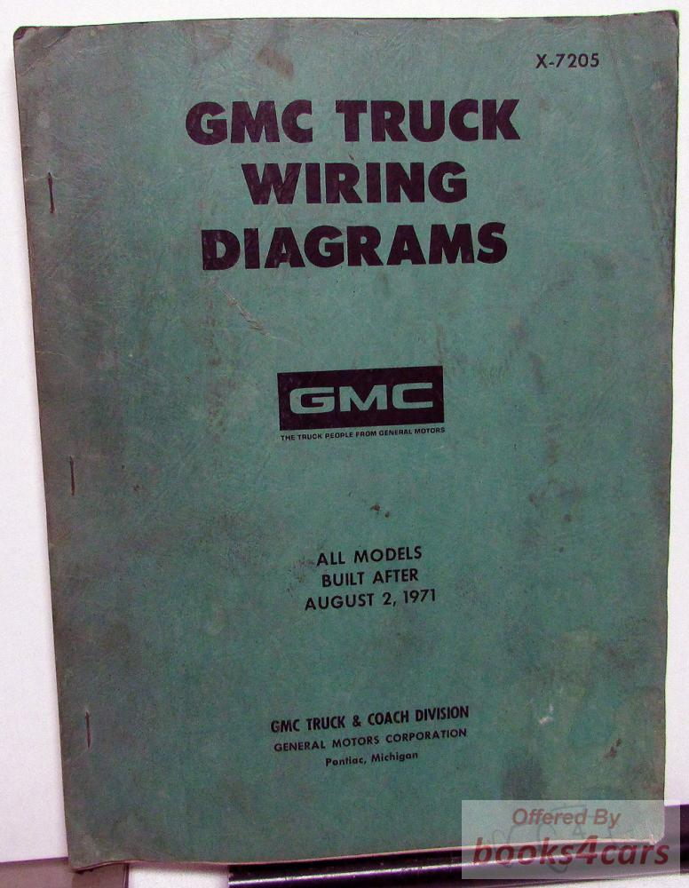 view cover of 1972 GMC Wiring Diagrams Manual for all 1972 GMC Trucks