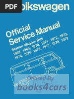 view cover of 1968-1979 Volkswagen Bus Wagon Van type 2 Official VW shop service repair manual 459 pages by Robert Bentley