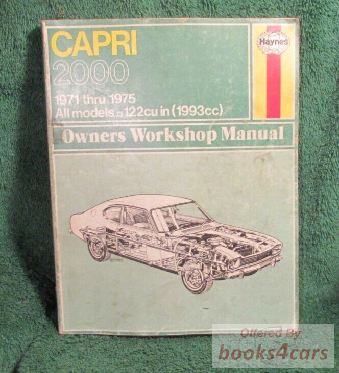 view cover of 1971-1975 2000 Capri Haynes Shop Service Repair Manual