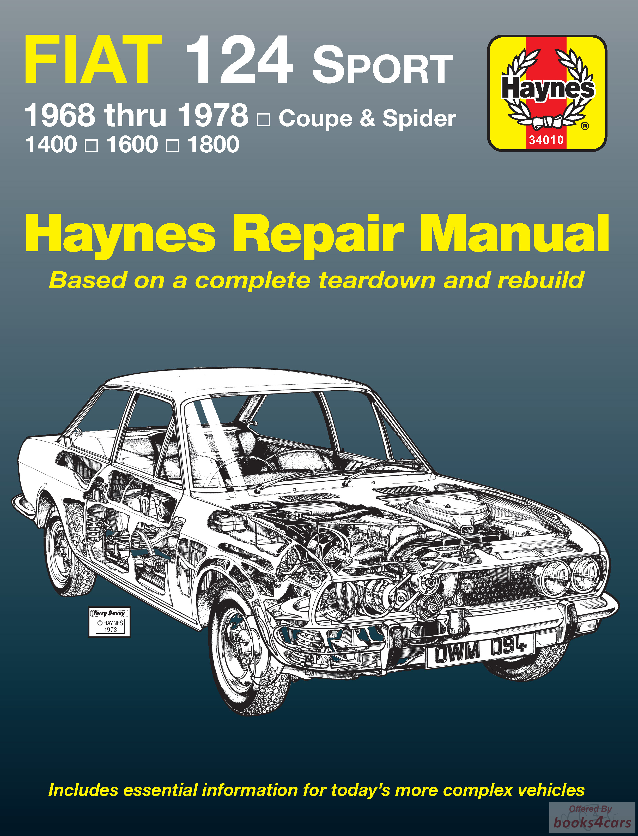 view cover of 1968-1978 Fiat 124 Spider Sport & Coupe 1400 1600 1800 Shop service repair Manual by Haynes