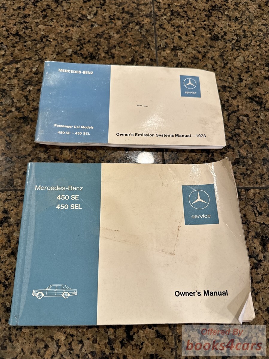 view cover of 1973 450SE 450SEL owners manual by Mercedes