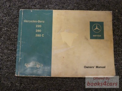 view cover of 1973 220-280C Owner's manual by Mercedes Benz 220, 280, 280C