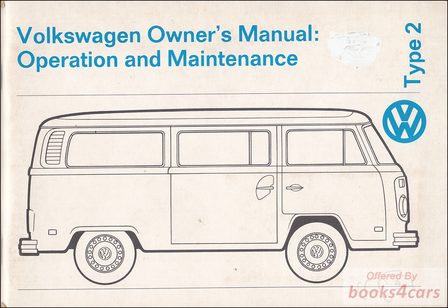 view cover of 1973 Bus Van Owners Manual by Volkswagen