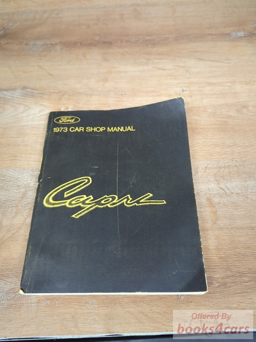 view cover of 1973 service manual for Capri by Ford & Mercury