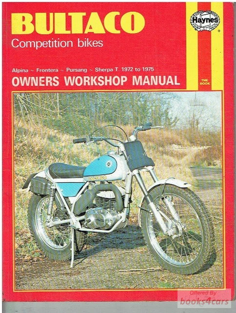 view cover of 1972-1975 Bultaco Competition Bikes 200 250, 350 Repair Manual by Haynes