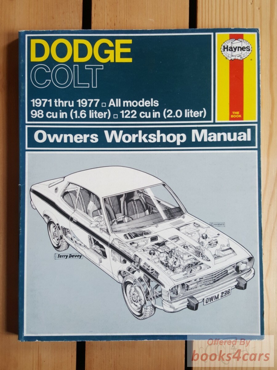 view cover of 1971-1977 Dodge Colt 1.6 & 2.0 owners workshop manual by Haynes