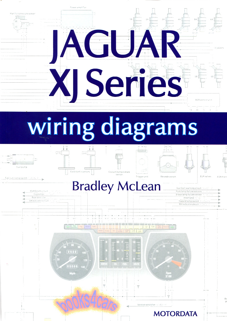 view cover of 1968-1989 Jaguar XJS XJ6 XJ12 Electrical Wiring Diagrams highly detailed by McLean 92 pages covering all XJS from 75-89 and all XJ6 & XJ12 from 68-78