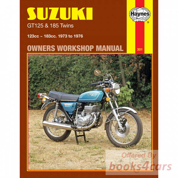view cover of 1973-1976 Suzuki GT 125 GT185 Twins shop service Repair Manual by Haynes.