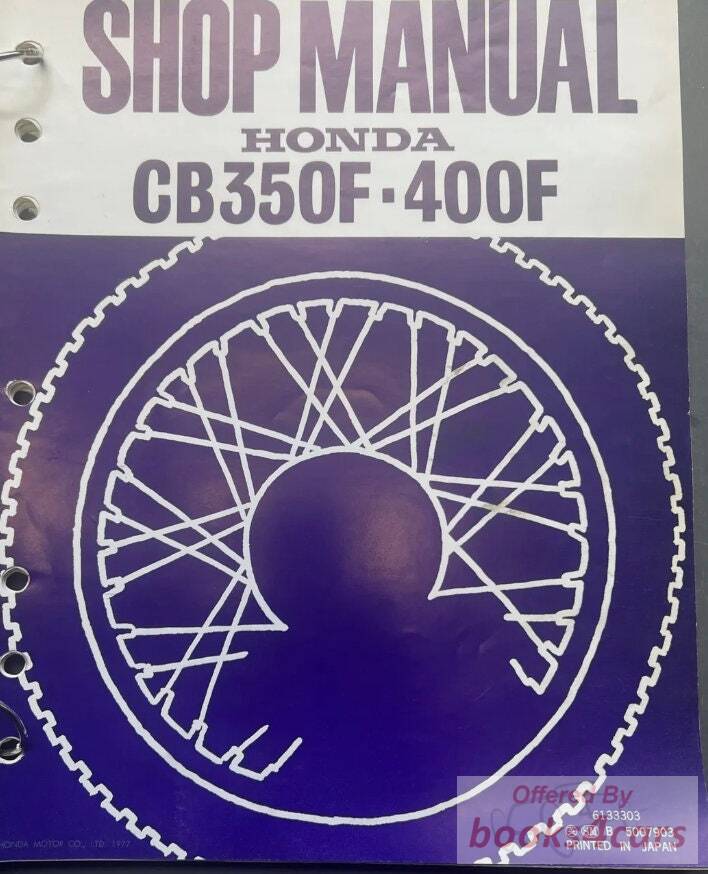 view cover of 1972-1977 CB350F 400F Shop Service Repair Manual by Honda