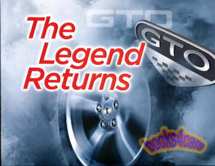 view cover of Pontiac GTO - The Legend Returns by G Witzenburg & P Zazarine in an authoritative chronicle of the birth of the original GTO until todays rebirth