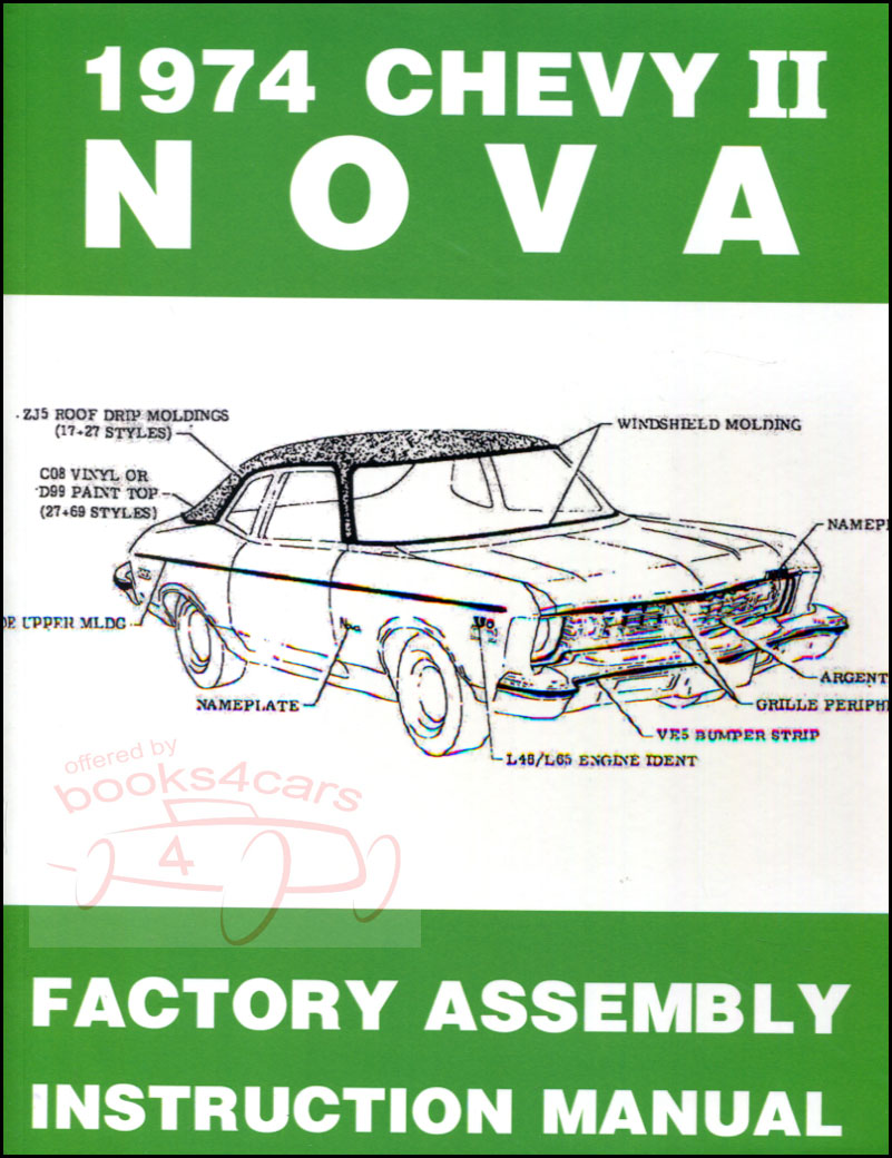 view cover of 1974 Chevy II Nova Factory Assembly Manual by Chevrolet