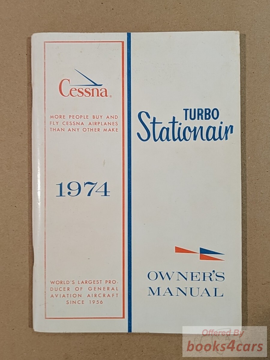 view cover of 1974 Cessna Stationair Owners Manual by Cessna