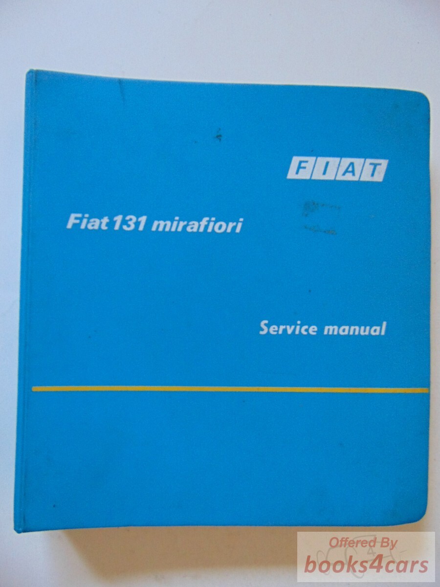 view cover of 1975 131 Shop Service Repair Manual Fiat factory manual in 3-ring binder