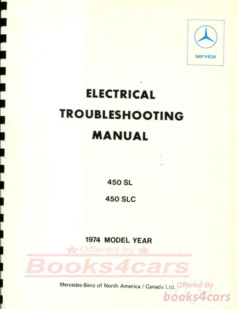 view cover of 1975 Mercedes 450SL 450SLC Electrical Wiring Diagram by Mercedes for 450 SL 450 SLC
