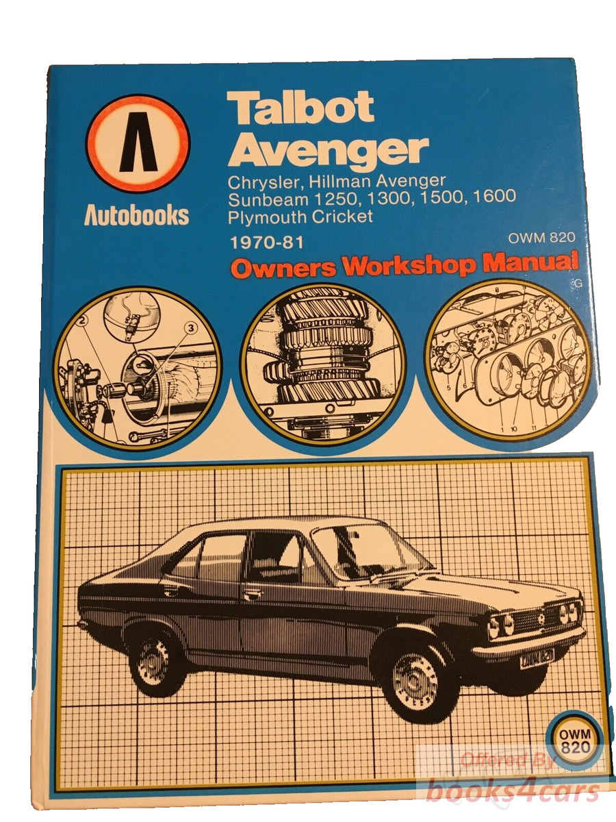 view cover of 1970-81 Chrysler Avenger Plymouth Cricket Autobooks manual