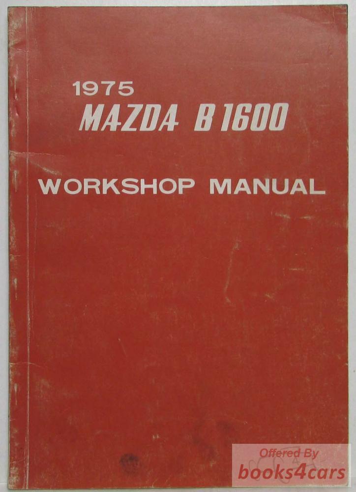 view cover of 1975 B1600 Workshop Manual by Mazda