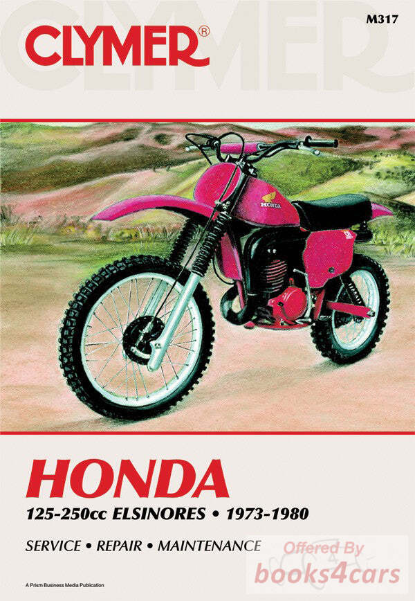 view cover of 1973-1980 Honda 125-250cc Elsinore shop Service repair Manual by Clymer CR125M R MT125 MR175 CR250M CR250R MR250 MT250