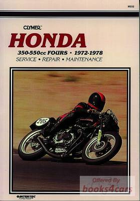 view cover of 1972-1978 350-550cc Fours Honda Repair Manual by Clymer