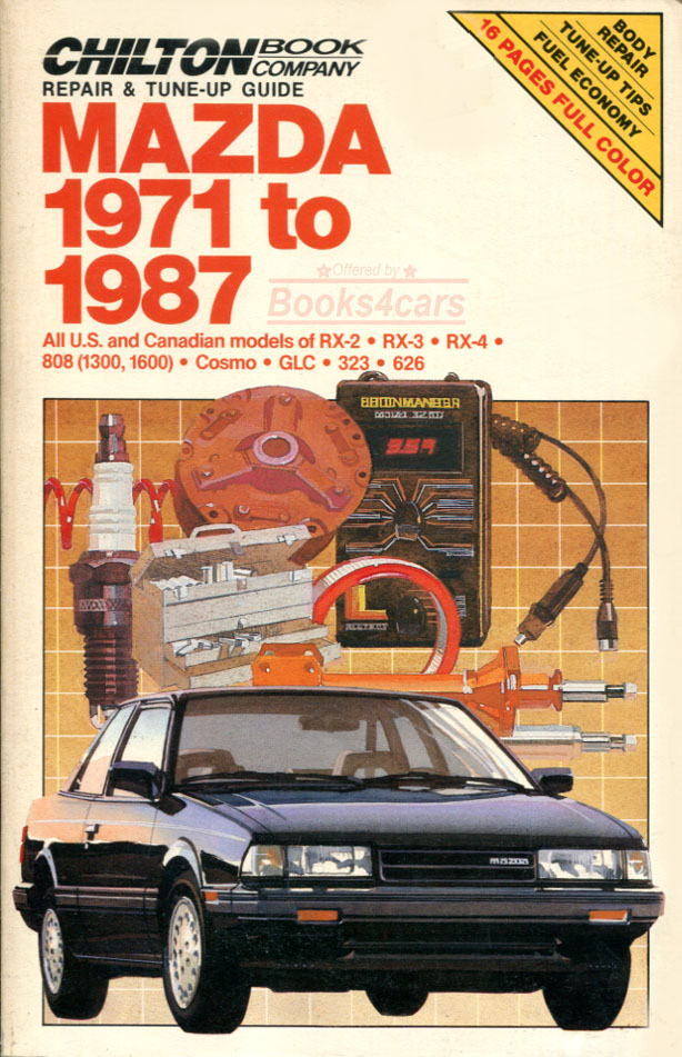 view cover of 1971-1987 Mazda Chilton shop service repair manual RX2 RX3 RX4 808 Cosmo GLC 323 & 626