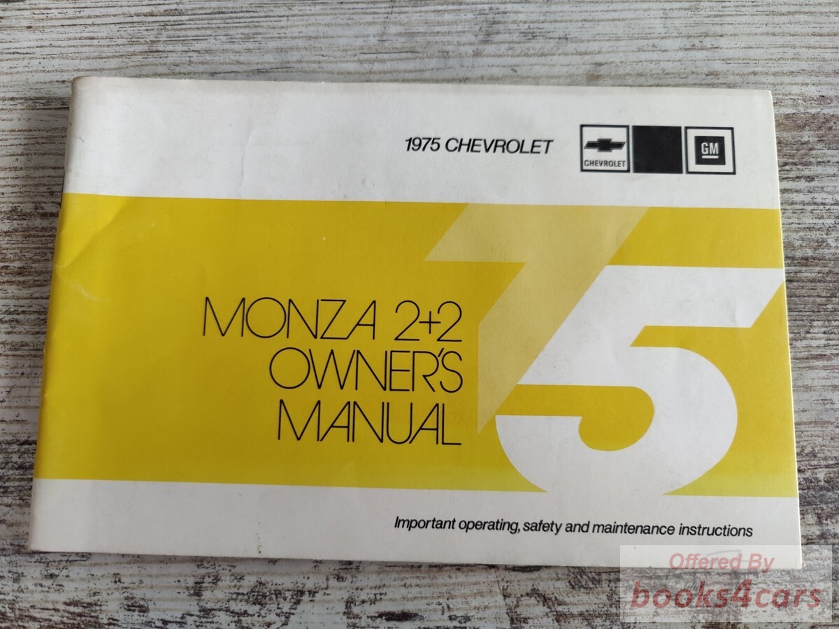 view cover of 1975 Monza 2+2 Owners Manual by Chevrolet