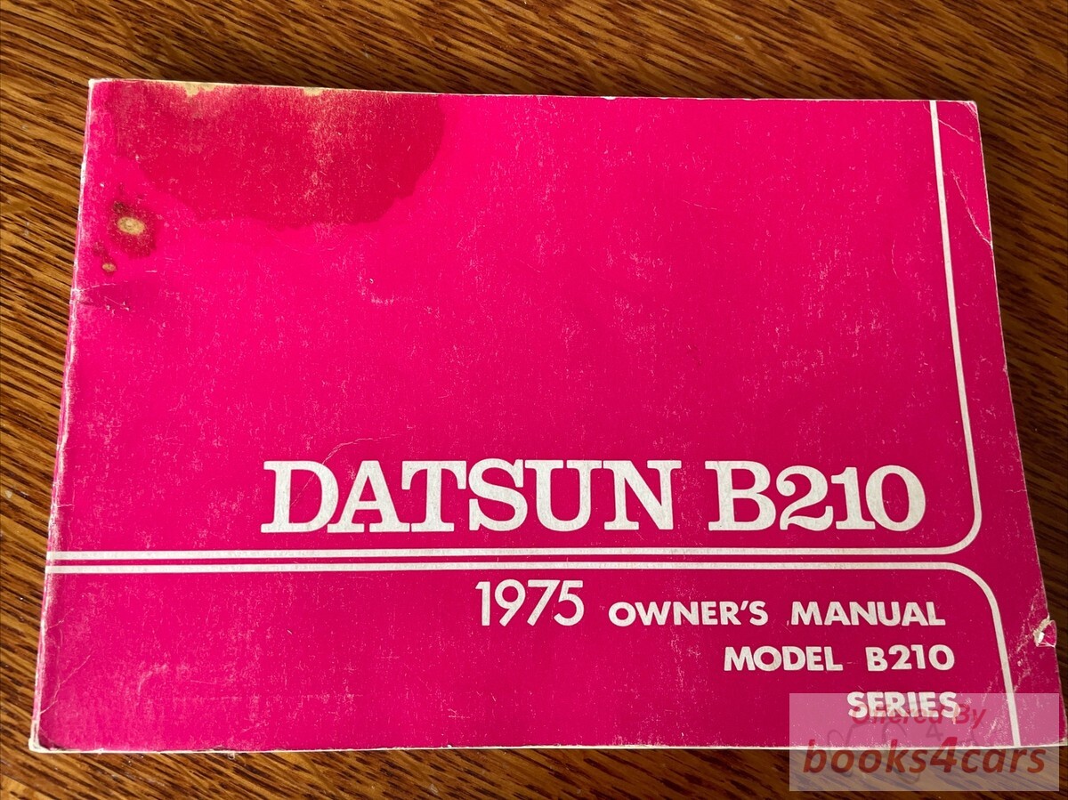 view cover of 1975 B210 Owners Manual for Datsun B210 Series by Nissan