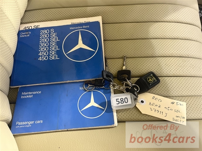 view cover of 1975 450SE SEL 280S Owners manual by Mercedes for 450 450SEL style sedans