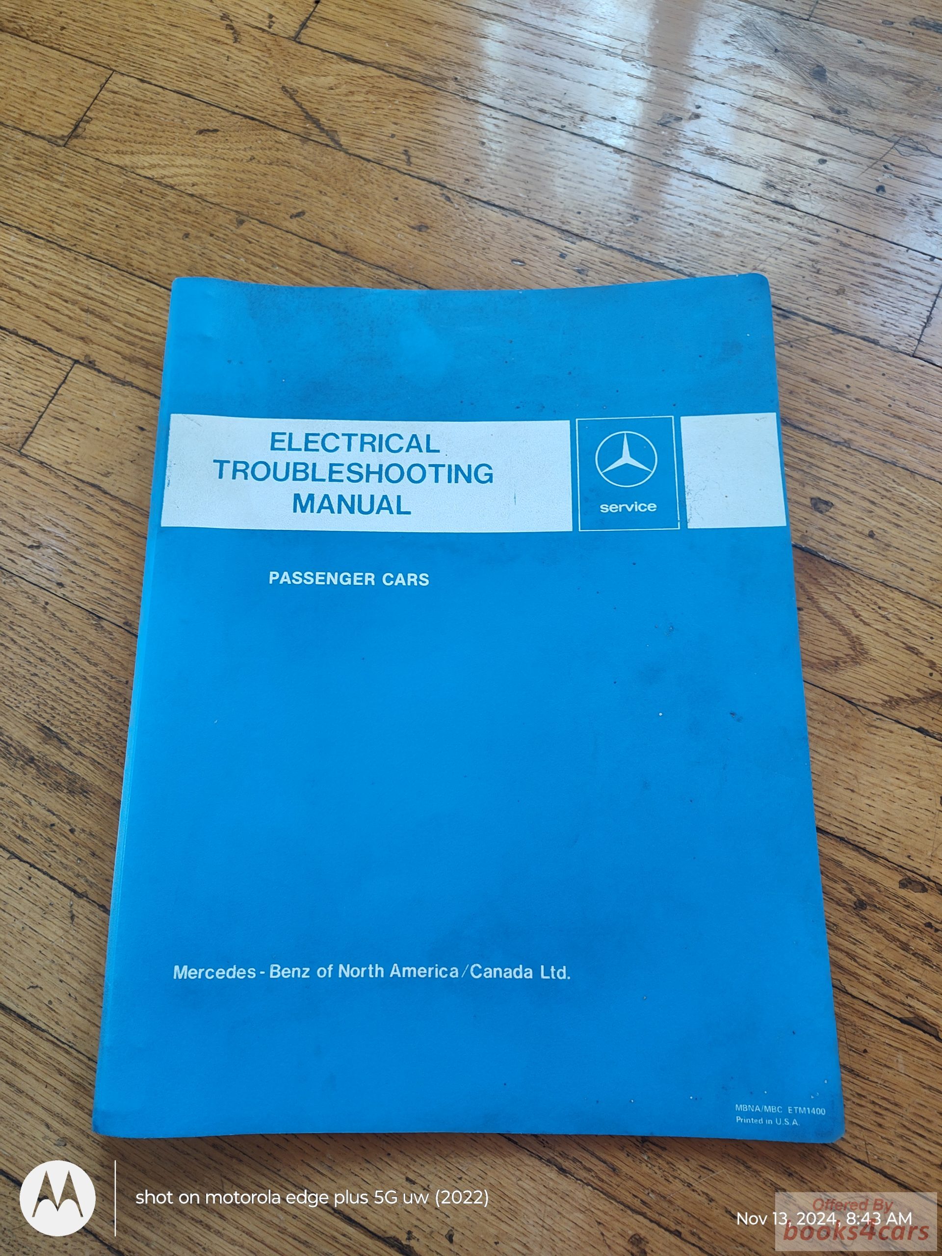 view cover of 1975 Mercedes 300D Wiring Diagram by Mercedes