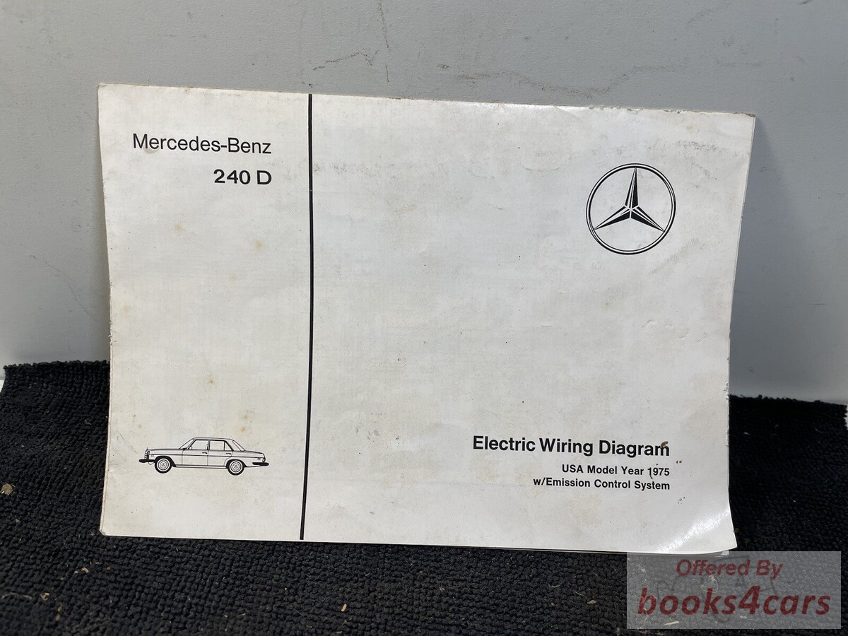 view cover of 1975 Mercedes 240D Wiring diagram by Mercedes