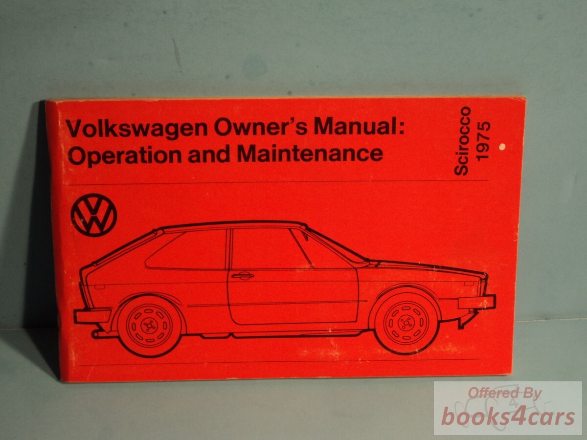 view cover of 1975 Scirocco Owners Manual By Volkswagen