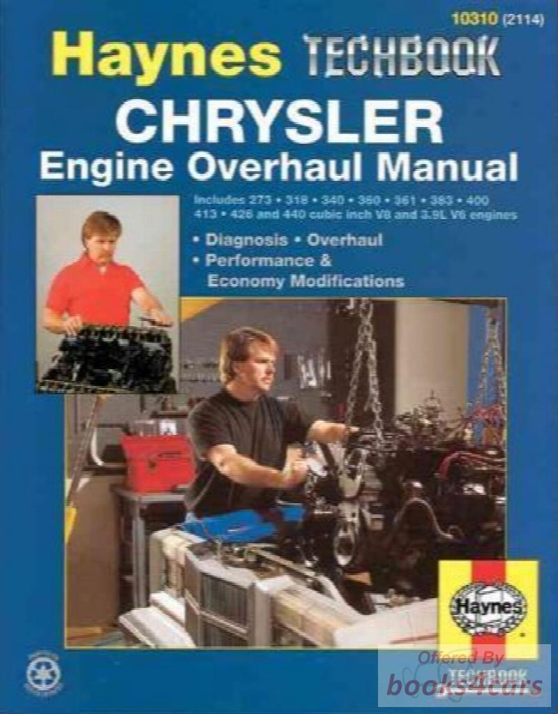 view cover of Chrysler Engine Overhaul Manual by Haynes (includes modifications and parts interchange info.)
