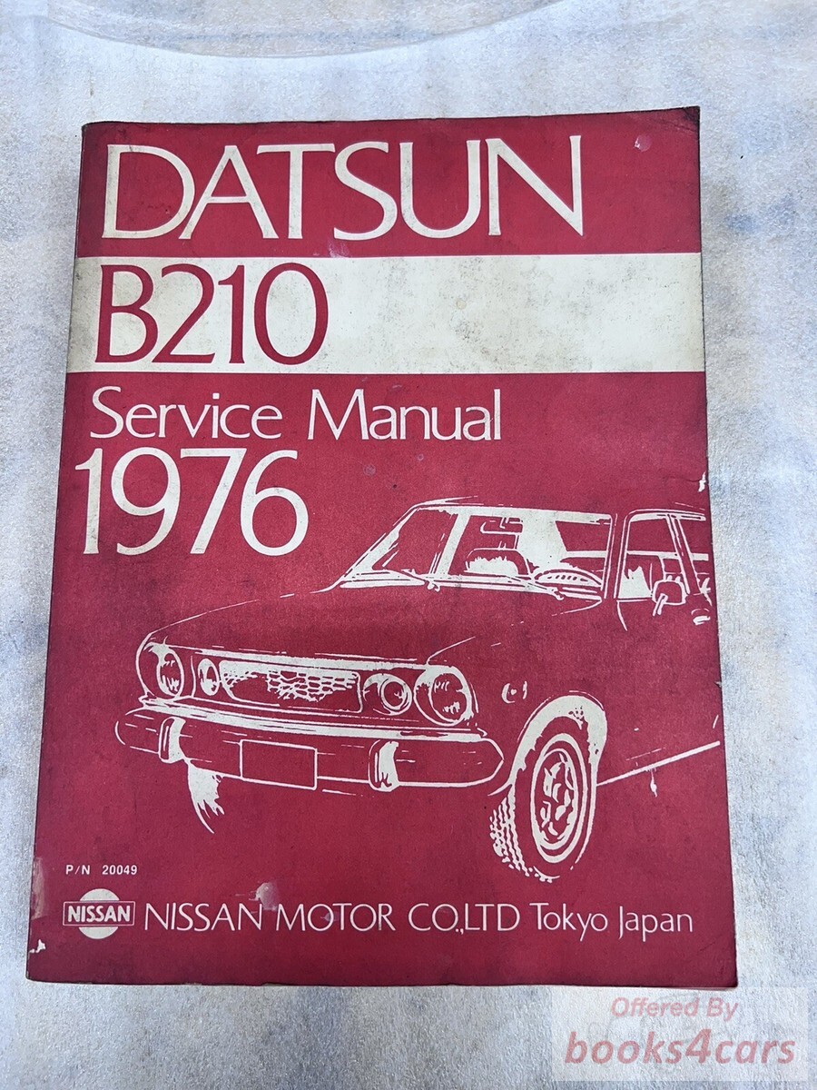 view cover of 1976 B210 shop Service repair Manual by Datsun Nissan Motor Co.