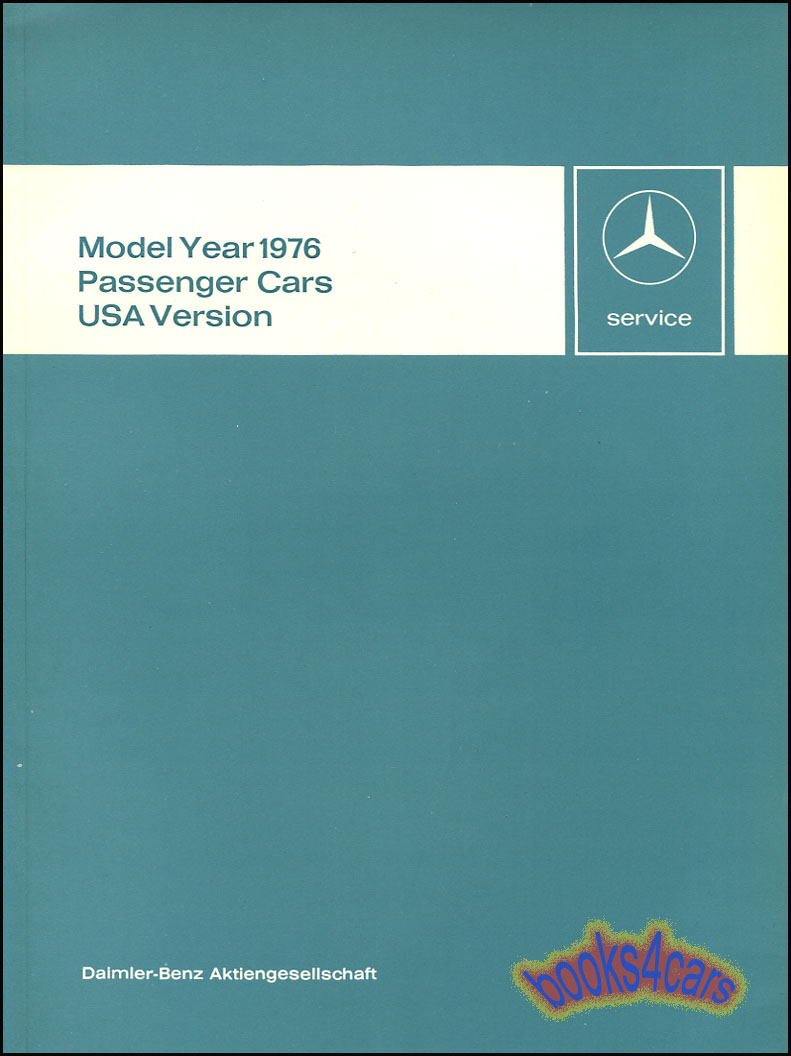 view cover of 1976 Technical Introduction for all US Models 87 pages by Mercedes
