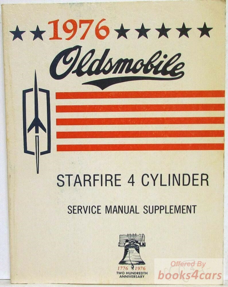 view cover of 1976 Starfire 4 cyl service manual supplement by Oldsmobile