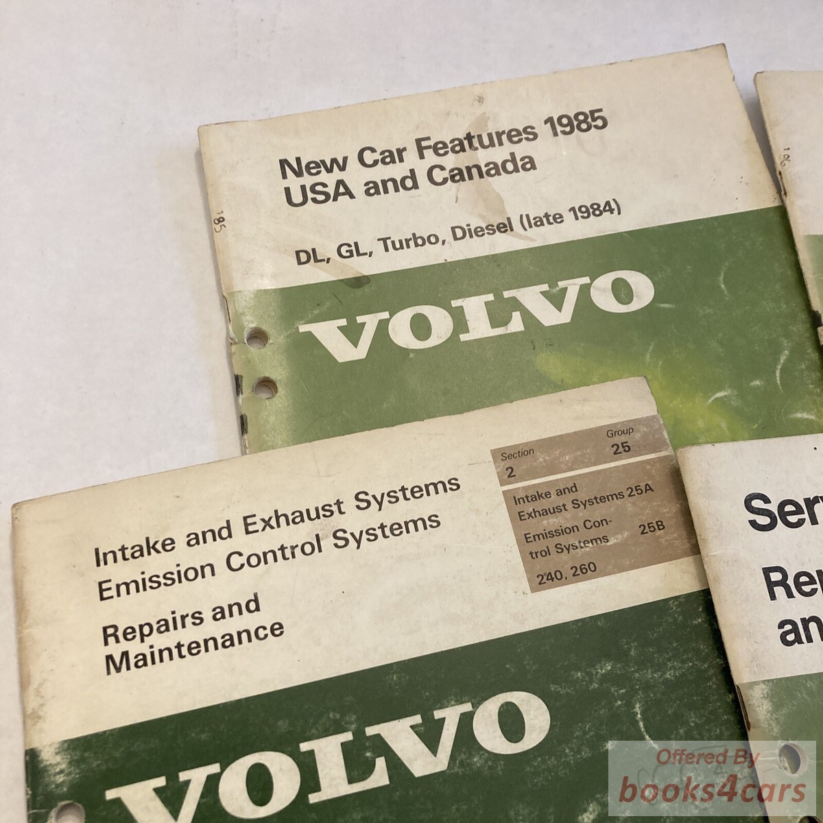 view cover of 1976 240 260 25A 25B Intake & Exhaust & Emissions Control Systems Repair & Mauntenance Shop Manual by Volvo45 pgs