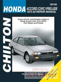 view cover of 1973-1983 Manual for Honda by Chiltons. Includes Accord Civic Civic Wagon CRX & Prelude