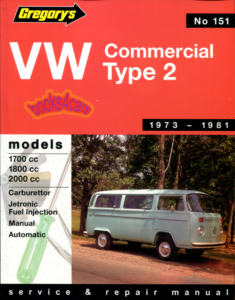 view cover of 1973-1981 Volkswagen VW Van Transporter Shop Service Repair Manual by Gregory