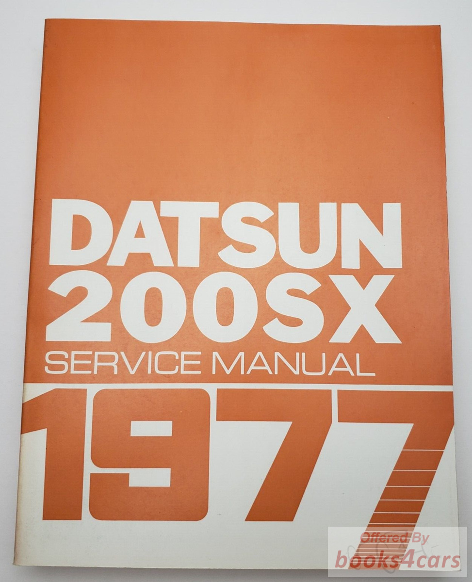 view cover of 1977 200SX service manual by Datsun for 200 SX