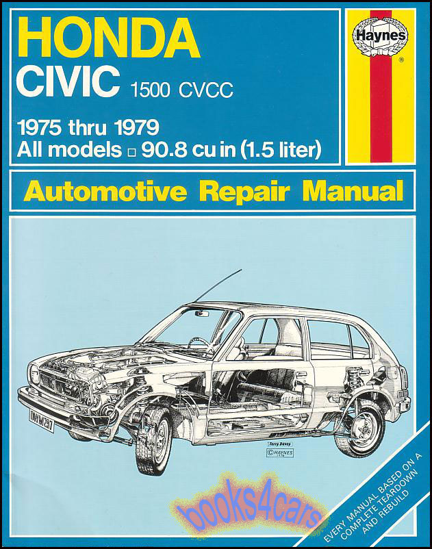 view cover of 1975-1979 Honda Civic 1500 CVCC shop service repair manual by Haynes