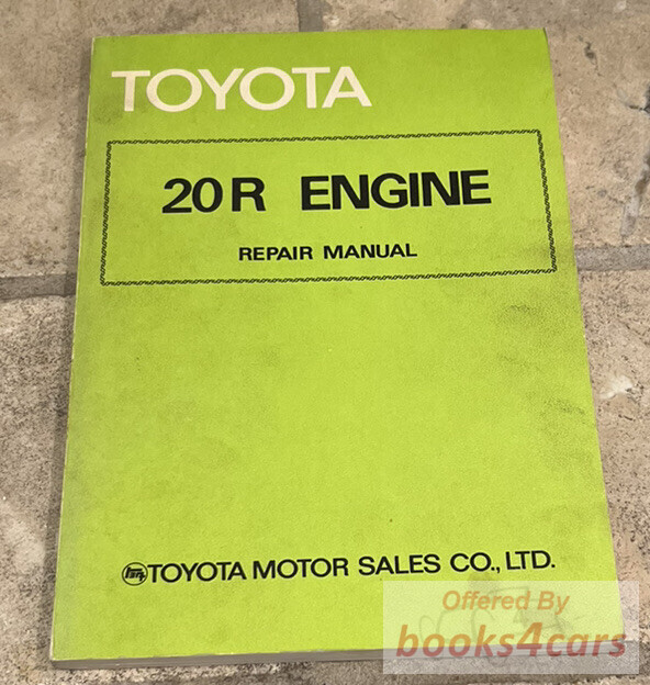 view cover of 1975-1979 20R Engine Shop Service Repair Manual by Toyota for Corona Celica Pickup and others
