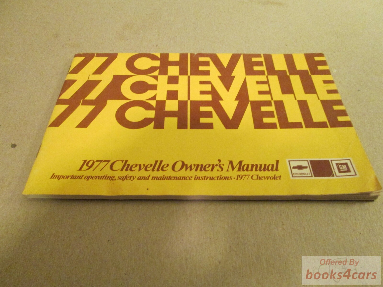 view cover of 1977 Chevelle owners manual by Chevrolet
