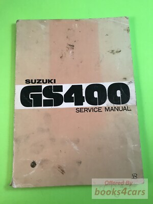 view cover of 1977 GS400 Service Manual by Suzuki for GS 400