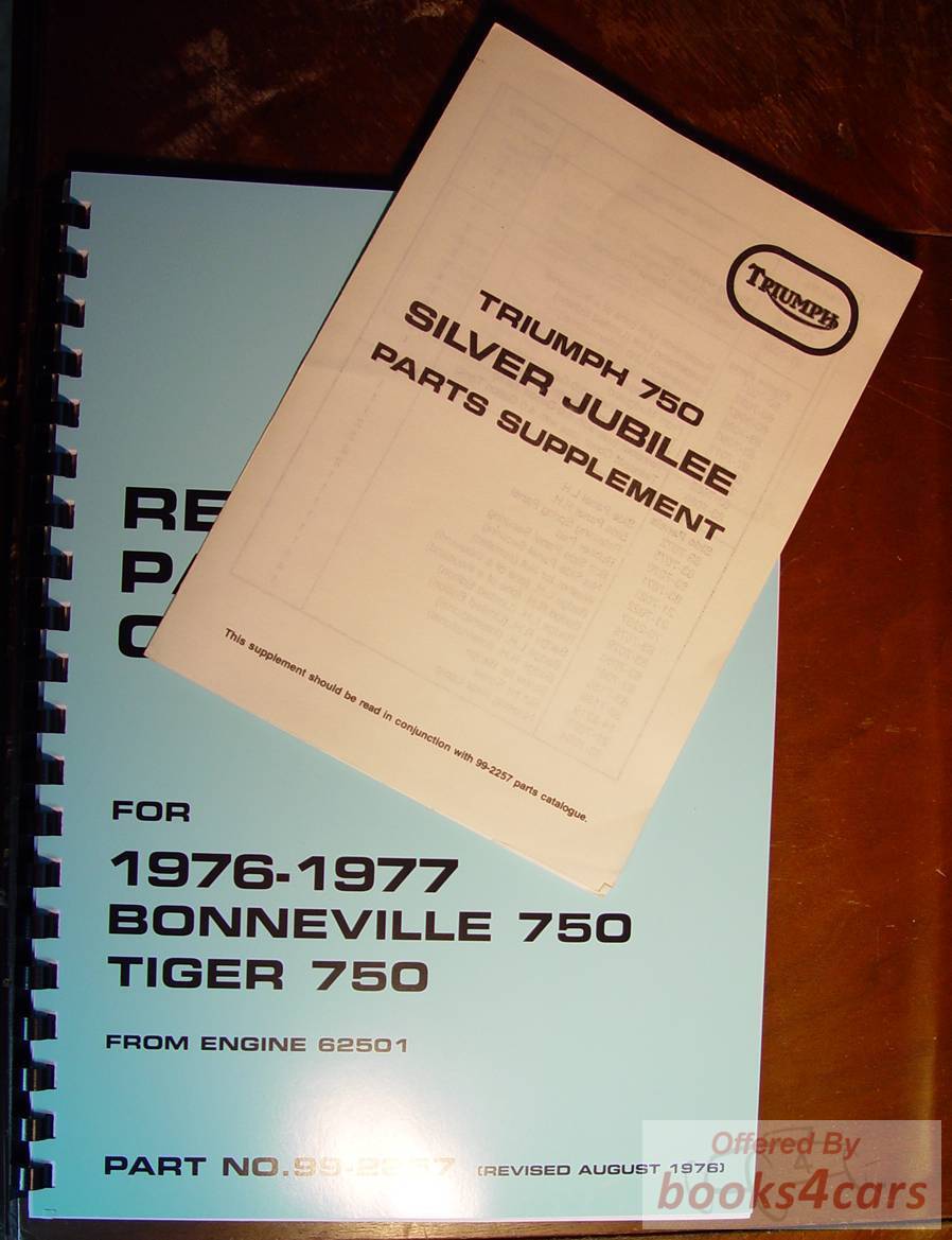 view cover of Silver Jubilee parts supplement by Triumph