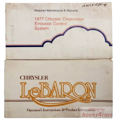 view cover of 1977 LeBaron Owners Manual By Chrysler for Le Baron