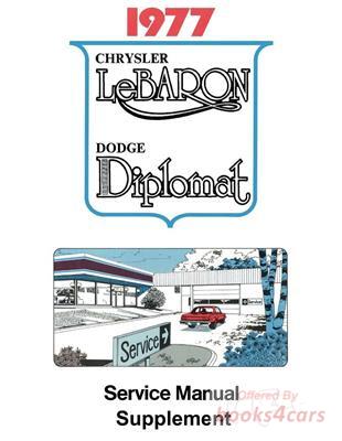 view cover of 1977 LeBaron Diplomat Service Supplement by Chrysler & Dodge